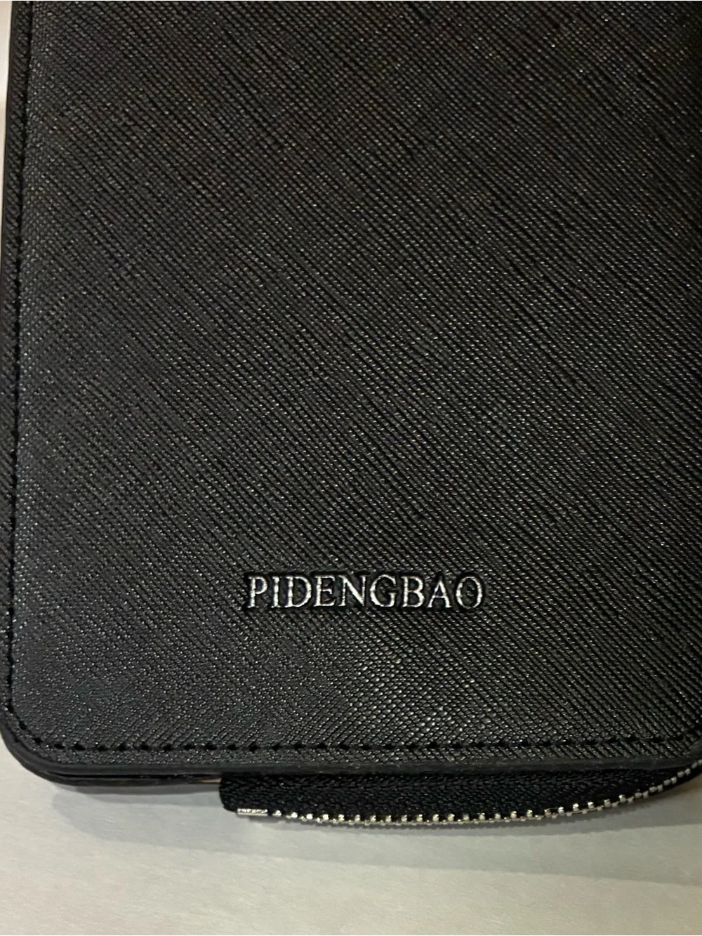 PIDENGBAO Wallet Fold With Snap Zip Pocket Card Slots Black